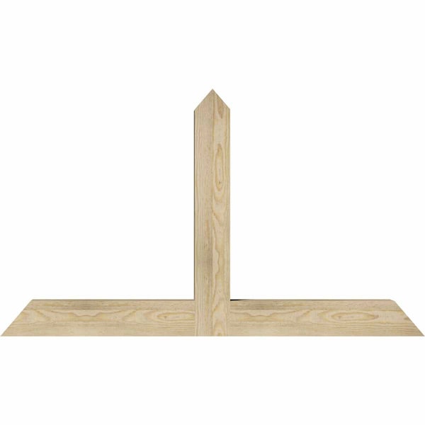 Ekena Millwork Portland Rough Sawn Timber Gable Bracket, Douglas Fir, 48"W x 28"H x 4"D x 4"F, 14/12 Pitch GBW048X28X0404POR00RDF - main